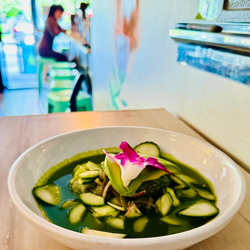 Ay Güey signature dishes Aguachile VerdeCarne AsadaBirria TacosAy Güey! Nachos
